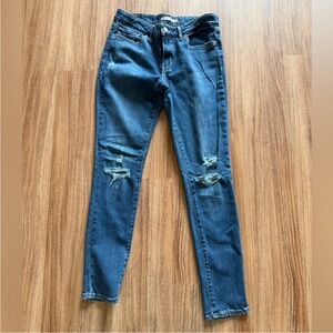 Levi’s 711 Distressed Blue Skinny Jeans